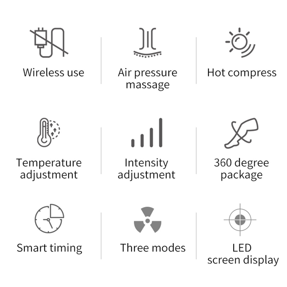 AR330 Air Pressure Kneading Leg Massage Instrument Electric Hot Compress Leg Massager AR330 Air Pressure Kneading Leg Massage Instrument Electric Hot Compress Leg Massager